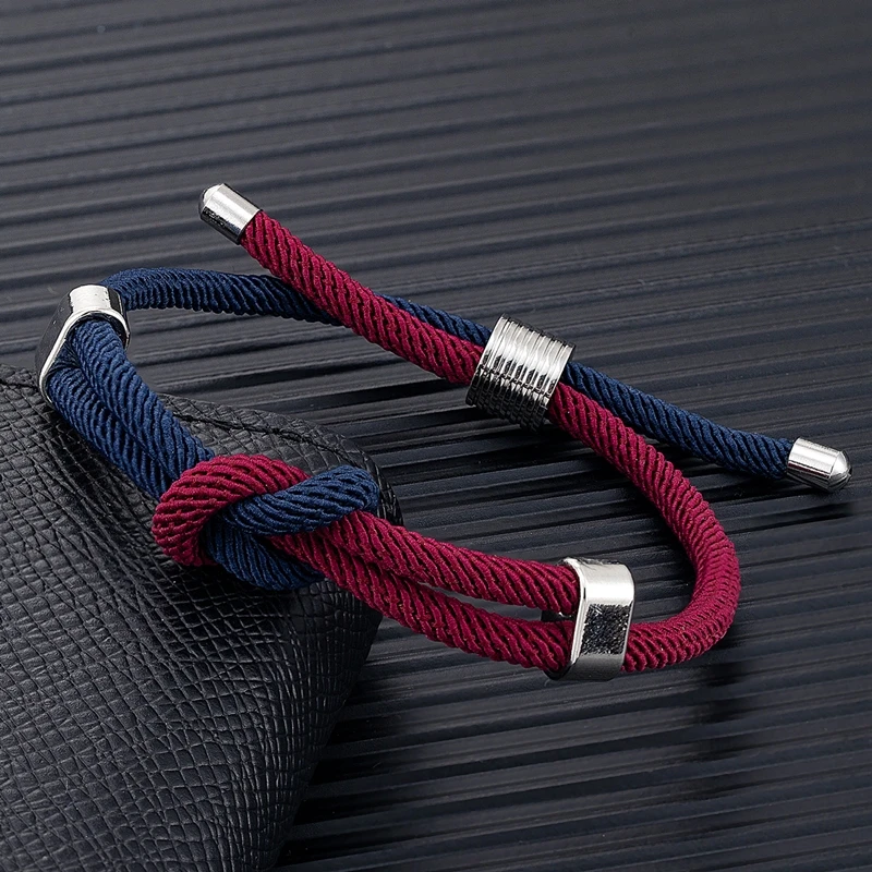 سوار سيلتيك من MKENDN-Infinity للرجال والنساء ، عقدة أبدية زرقاء داكنة ، حبل قابل للتعديل ، مجوهرات صداقة للأزواج ، هدايا #3