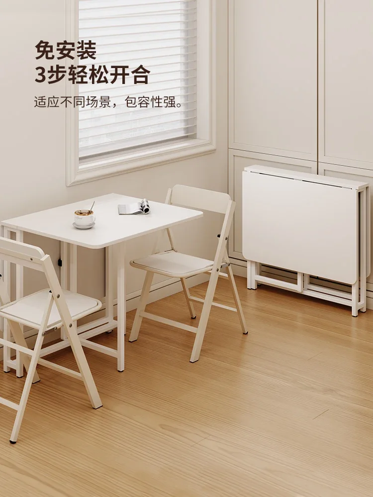 Table à manger multifonctionnelle mobile, table pliante simple, table à manger de cuisine
