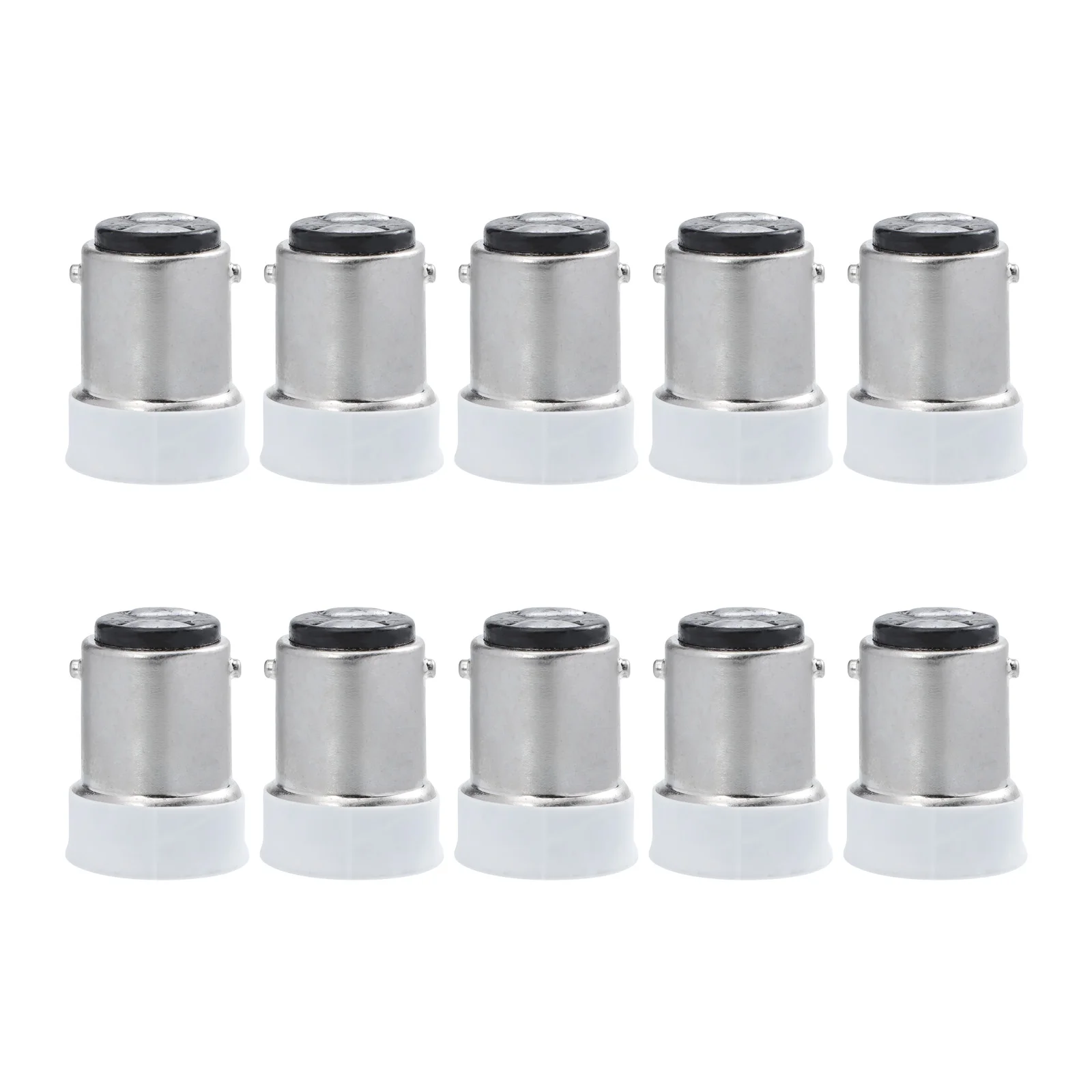 

10Pcs Light Bulb Socket Adapter B15 to E12 Lamp Holder Converter for LED Halogen Lamps Reliable Anti-Aging Bulb Base Adapter
