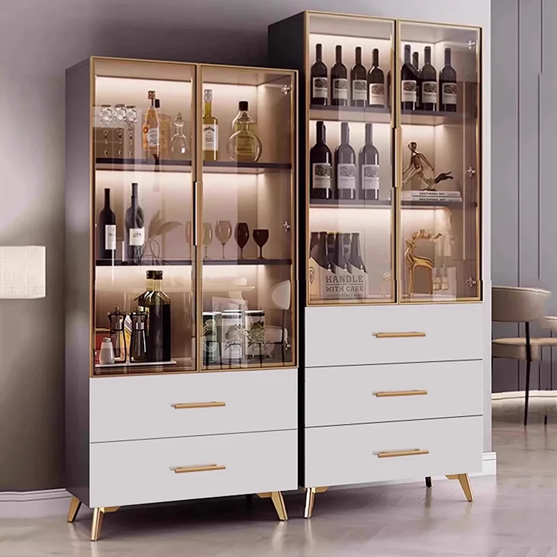 Modern Shop Wine Cabinet Designer Tall Display Whiskey Cocktai Restaurant Bar Cabinet Storage Armoire Chinese Style Furniture