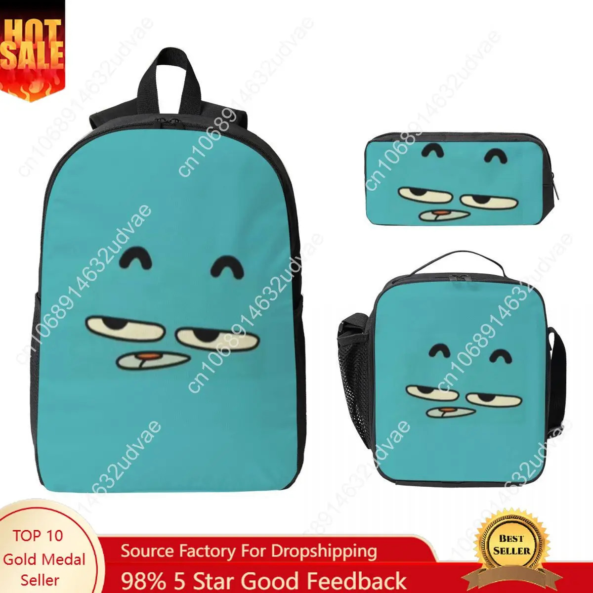 

Gum Gumball Backpack Student Boys Girls BookBag School Bag Laptop Shoulder Bags 3ps Insulated Lunch Bag Pencil Case
