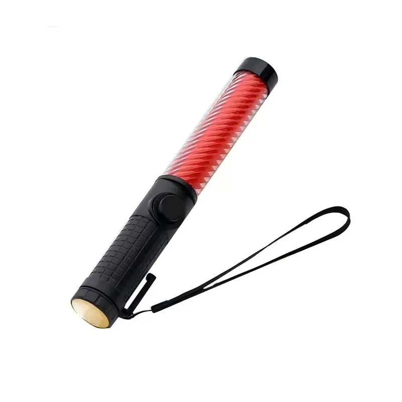 Multifunctional ABS LED Traffic Baton Security Patrol Warning Light Stick Nighttime Beeper Traffic Management Safety