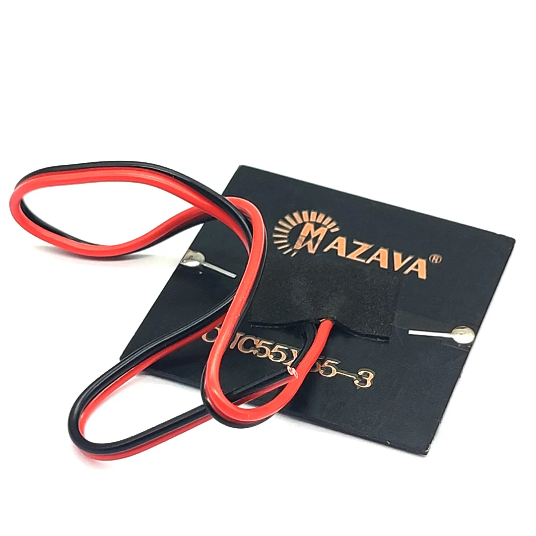 لوحة طاقة شمسية لوحة الايبوكسي الشمسية الأحمر و خط أسود خلايا الطاقة الضوئية DIY بها بنفسك التخصيص 5 فولت 150MA /3 فولت 120MA