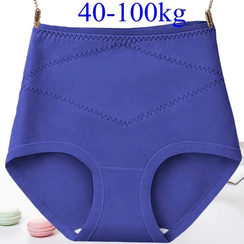 New women Plus Size Panties cotton Sexy big size Underwear for Women High rise abdomen control briefs underpants 40-100kg