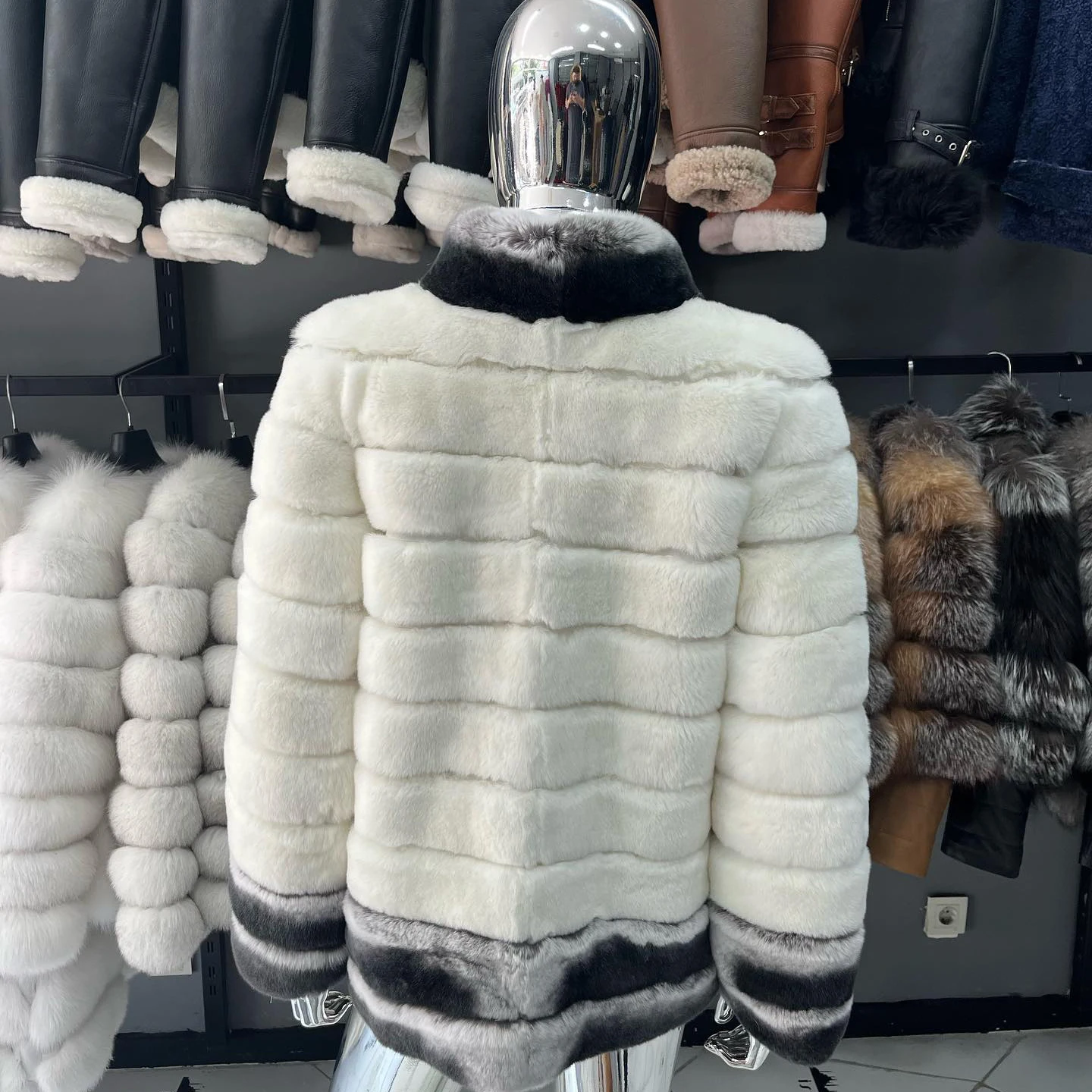 Natürliche Pelz Mäntel Frauen Winter Mode Echt Chinchilla Farbe Rex Kaninchen Pelzmantel Für Frau Mäntel Kaninchen Pelz Jacken