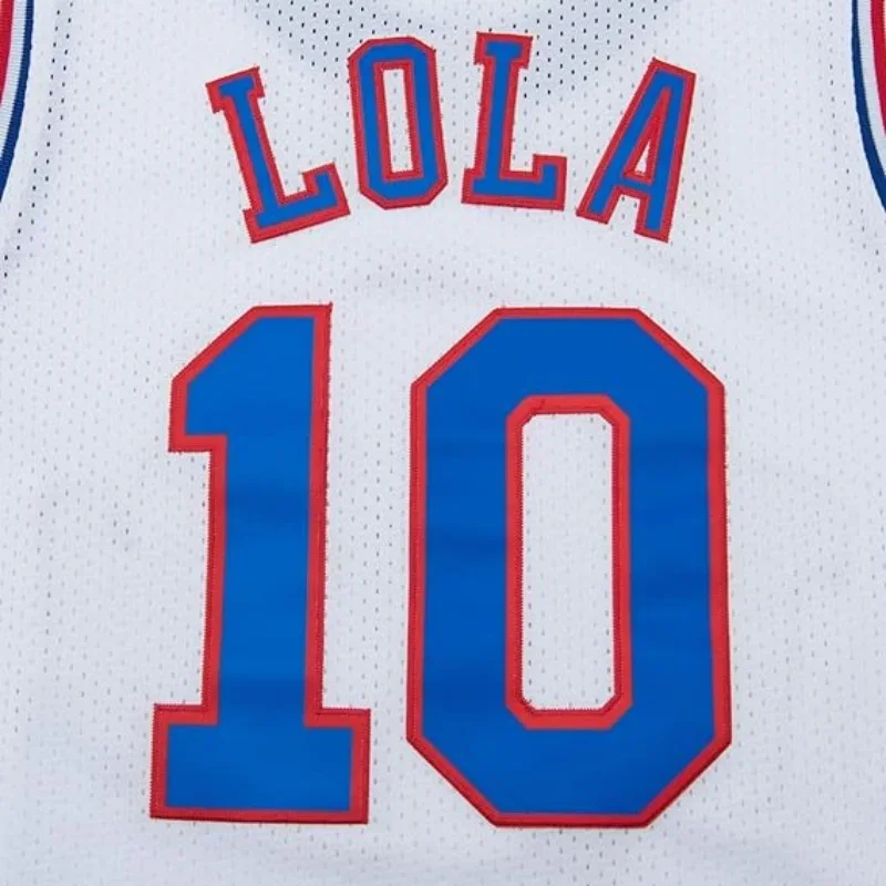 Movie #10 LOLA Cosplay Basketball Jersey Halloween Shirts for Halloween Party White/Black S-3XL