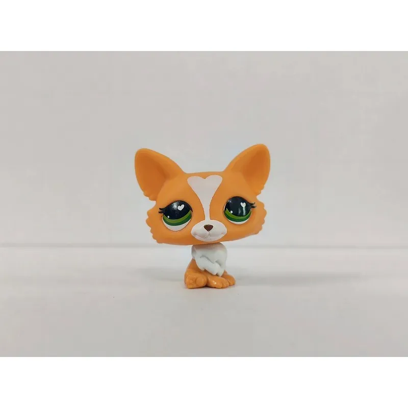 

LPS Figure Orange Corgi Dog Green Eyes G7 #202 Mini Pet Shop toy