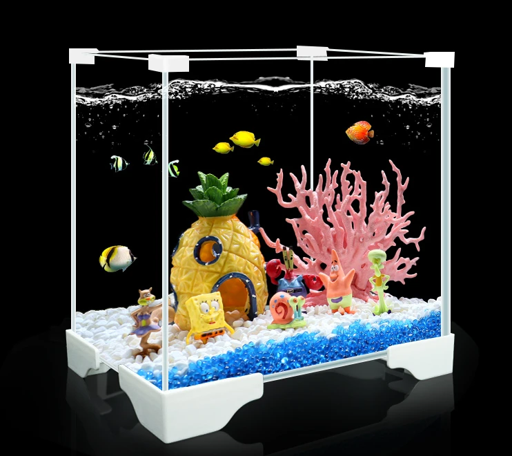 

Small Fish Tank Bumper Accessories Simple Cylinder Bottom Tripod Glass Protective Angle