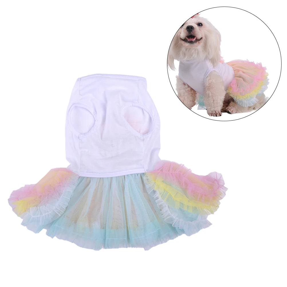 

Cake Pet Dress Summer Cotton Material Small Dogs Clothes Fashion Design Bright Color Stretchy Easy Wear Dog Skirt Pets Clothes