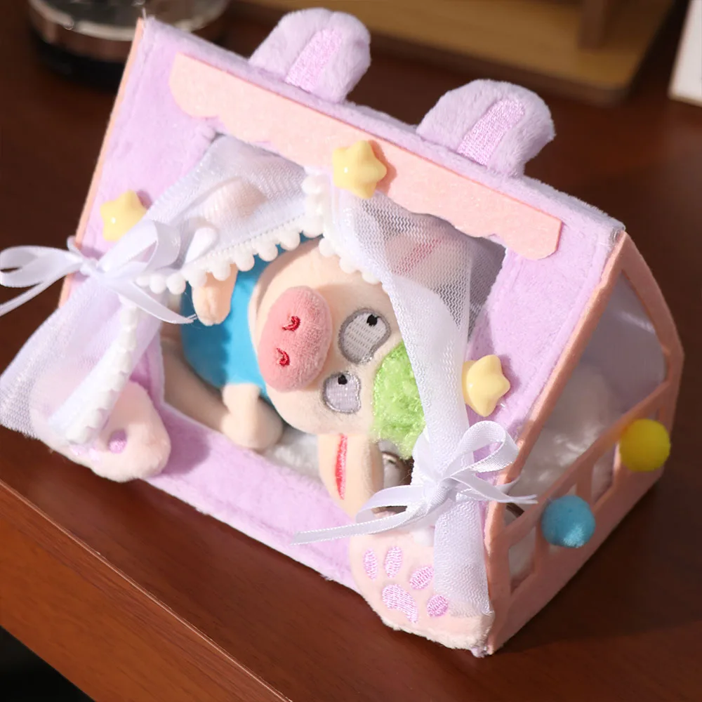 

Desktop Ornaments Doll Tent Doll Furniture Scene Model Cotton Doll Bed Miniature Pretend Play Doll Sleeping Bed