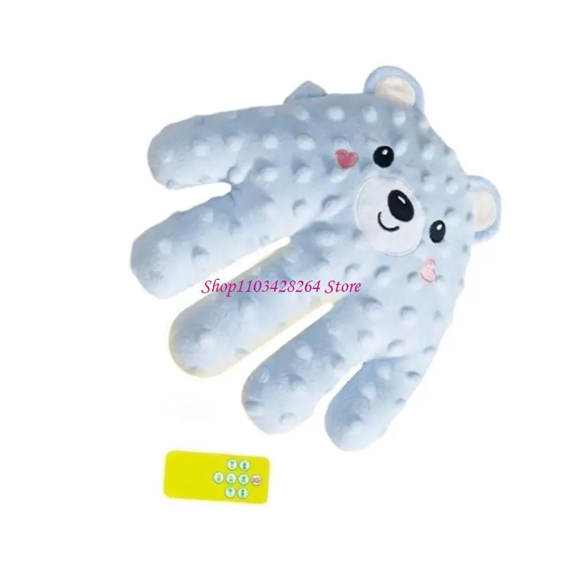 لعبة دمية استرضاء اليد المهدئة لحديثي الولادة مع ميزة الاهتزاز والموسيقى المدمجة