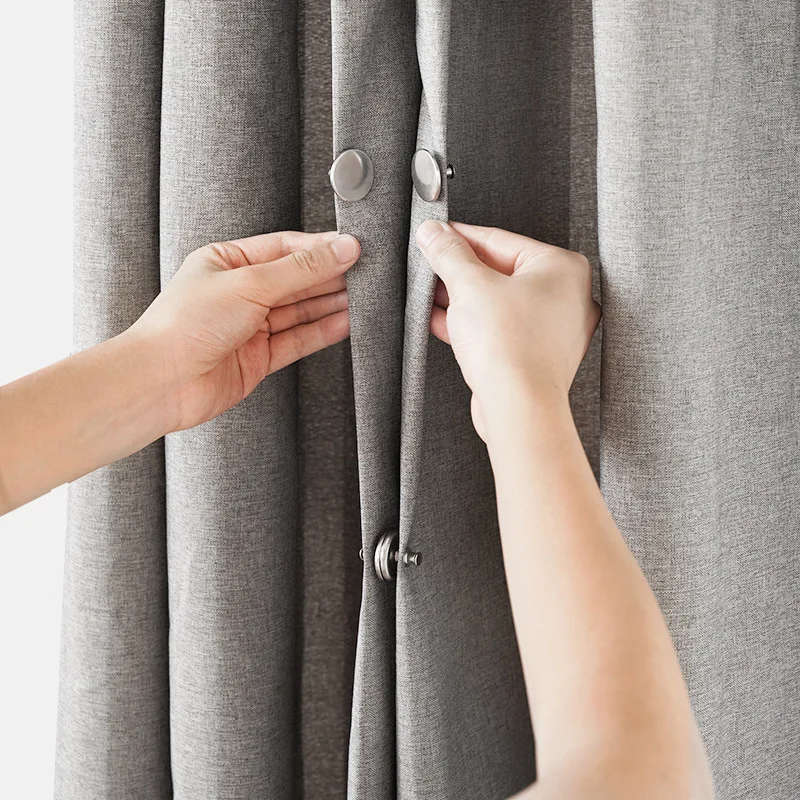 4/8 Pack of Detachable Magnetic Curtain Buttons Light Leakage Proof Adjustable Window Curtain Fixings Home Living Decor Clips