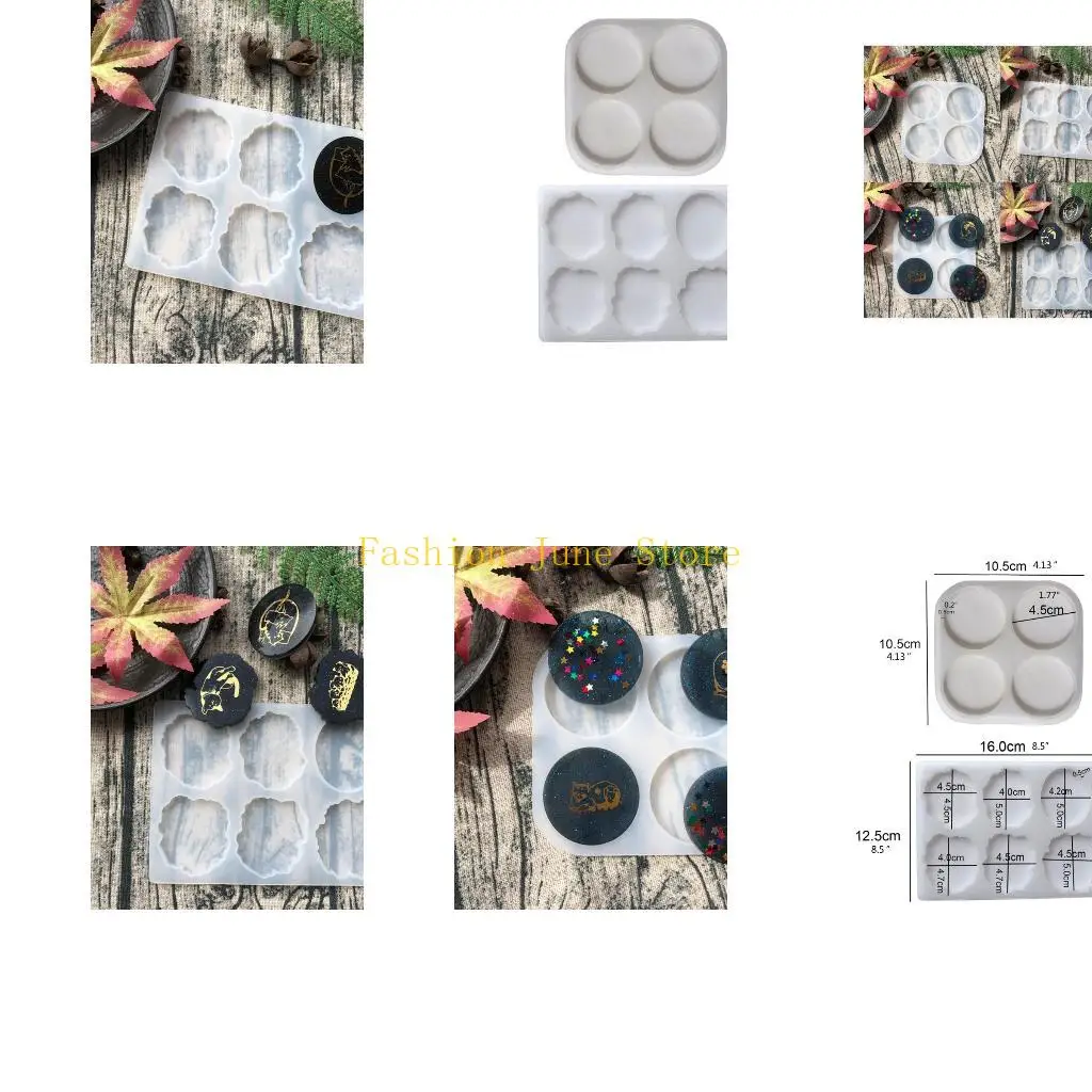 N5KA Phone Mount Holder Stand Epoxy Resin Mold Round Phone Bracket Phone Socket Mold