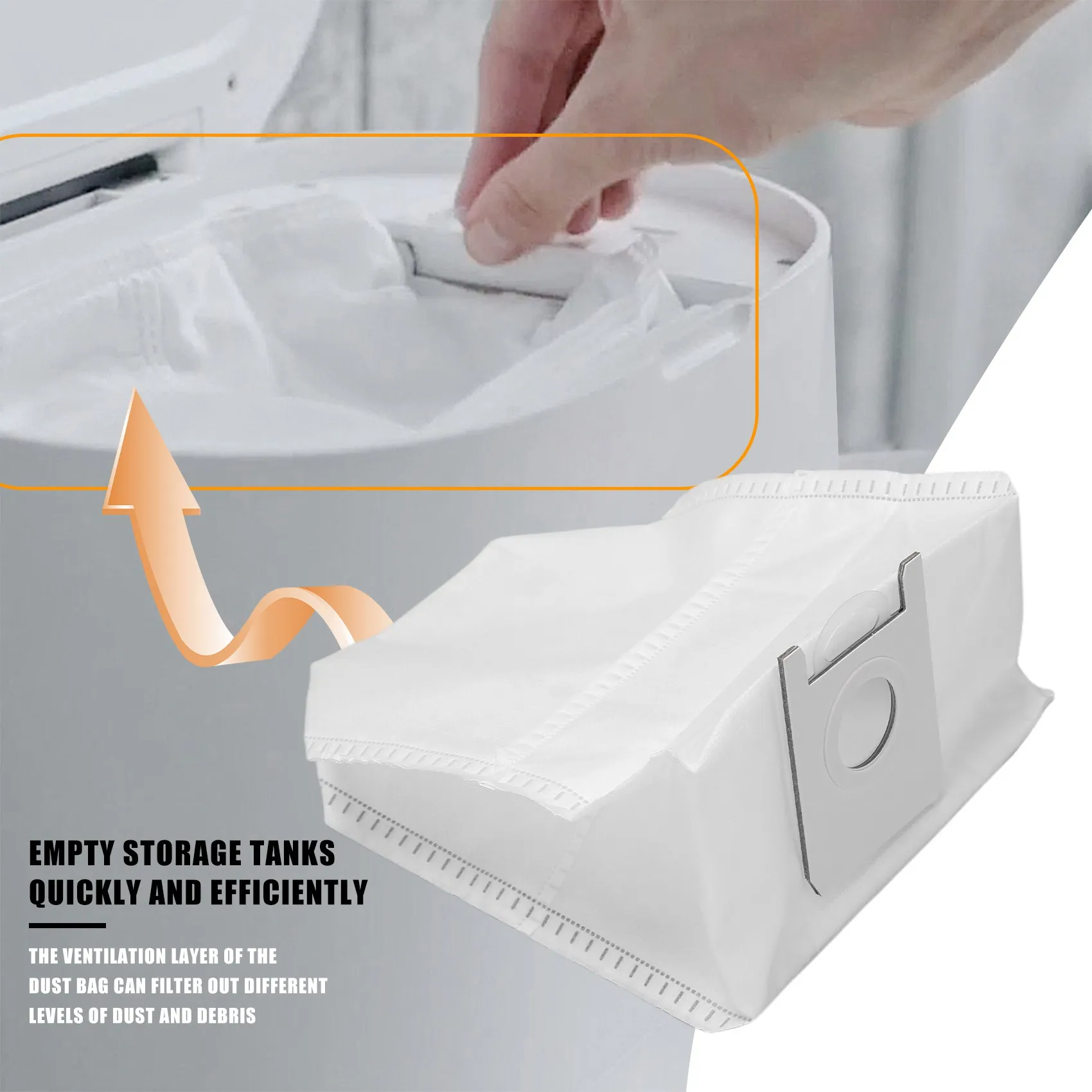 Bolsa de repuesto para Robot aspirador Xiaomi Roidmi, accesorio de repuesto para aspiradora, Barre EVE Plus, paquete de 8