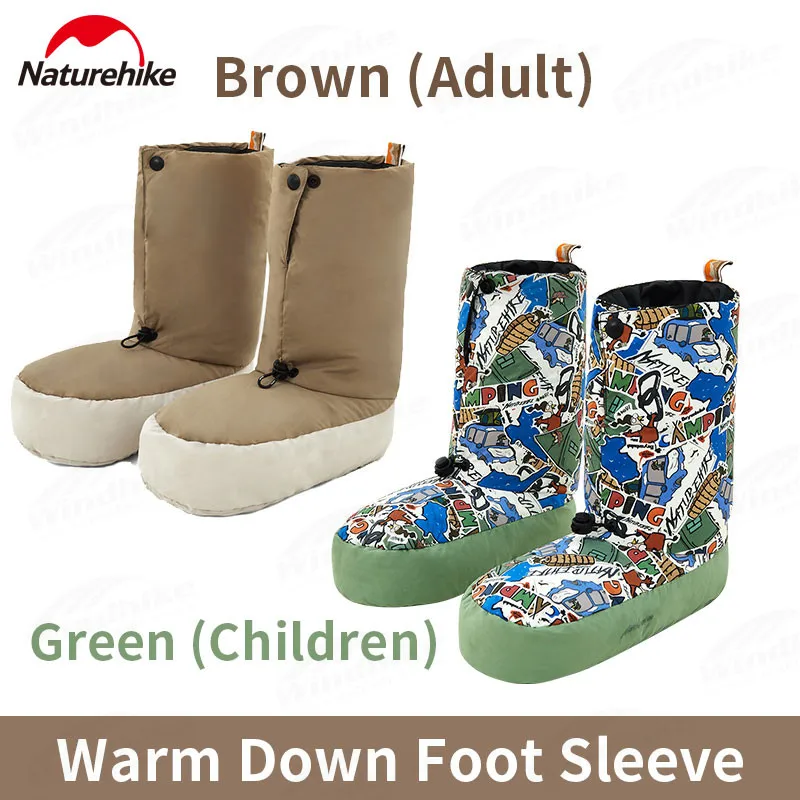 

Naturehike 85% Goose Down Shoes Cover Winter Keep Warm 750Fp Camping Shoes Outdoor Hiking Thickening Foot Cover For Adult Kids