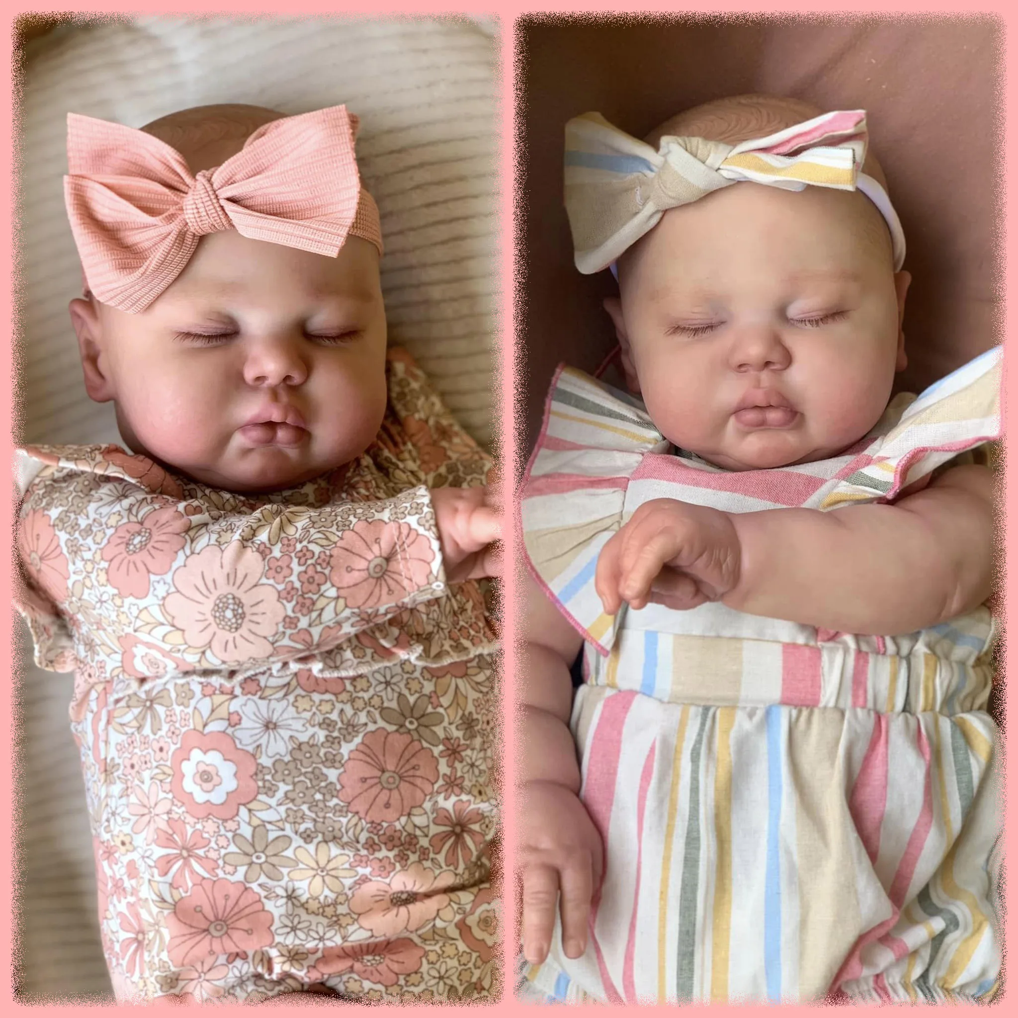 Pickle 24'' Sleeping Soft Cloth Body Reborn Doll Lifelike Multiple Layers Painting 3D Skin With Visible Veins Hand Draw Hair