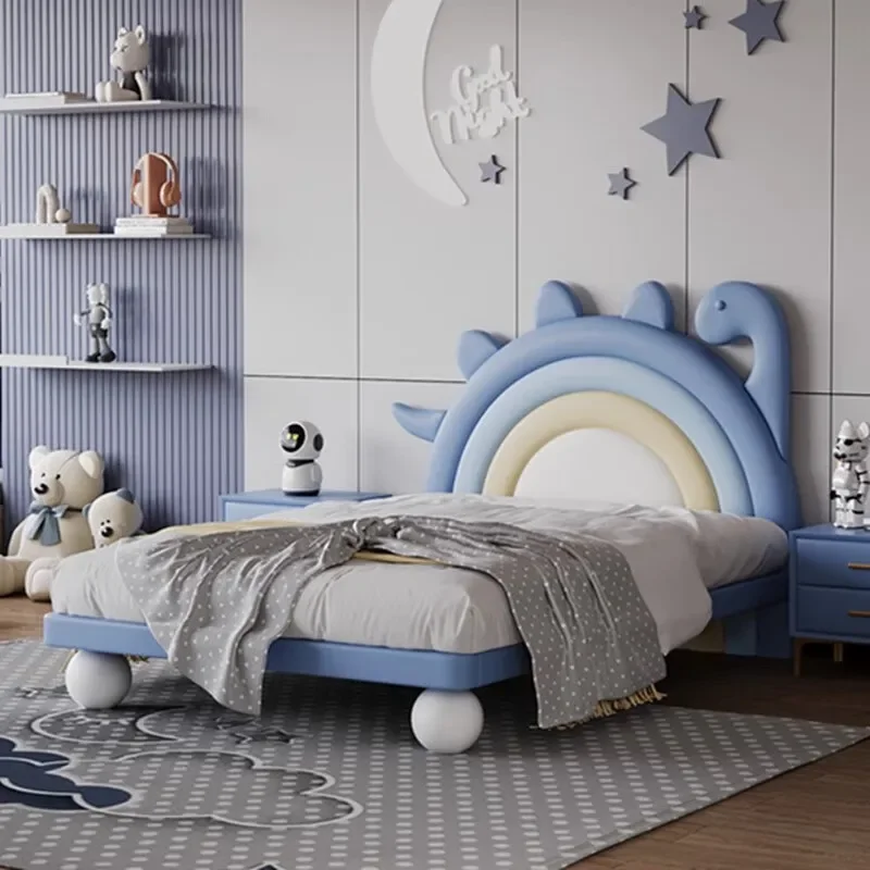 

Comfortable modern children's bedroom solid wood pine double bed