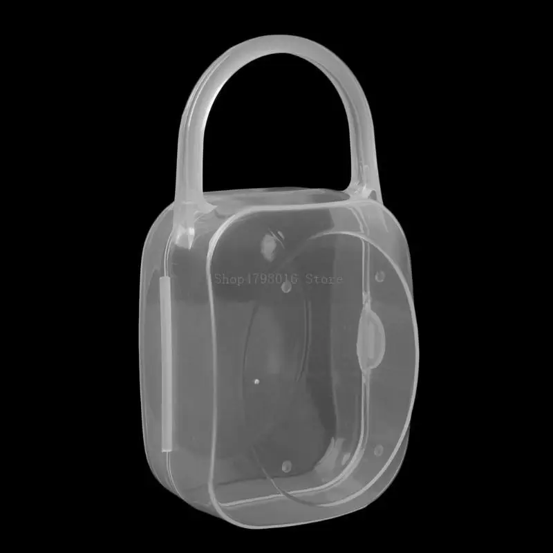 Baby Pacifier Storage Box Cartoon Pattern Pacifiers Nipple Transparent Dust Box