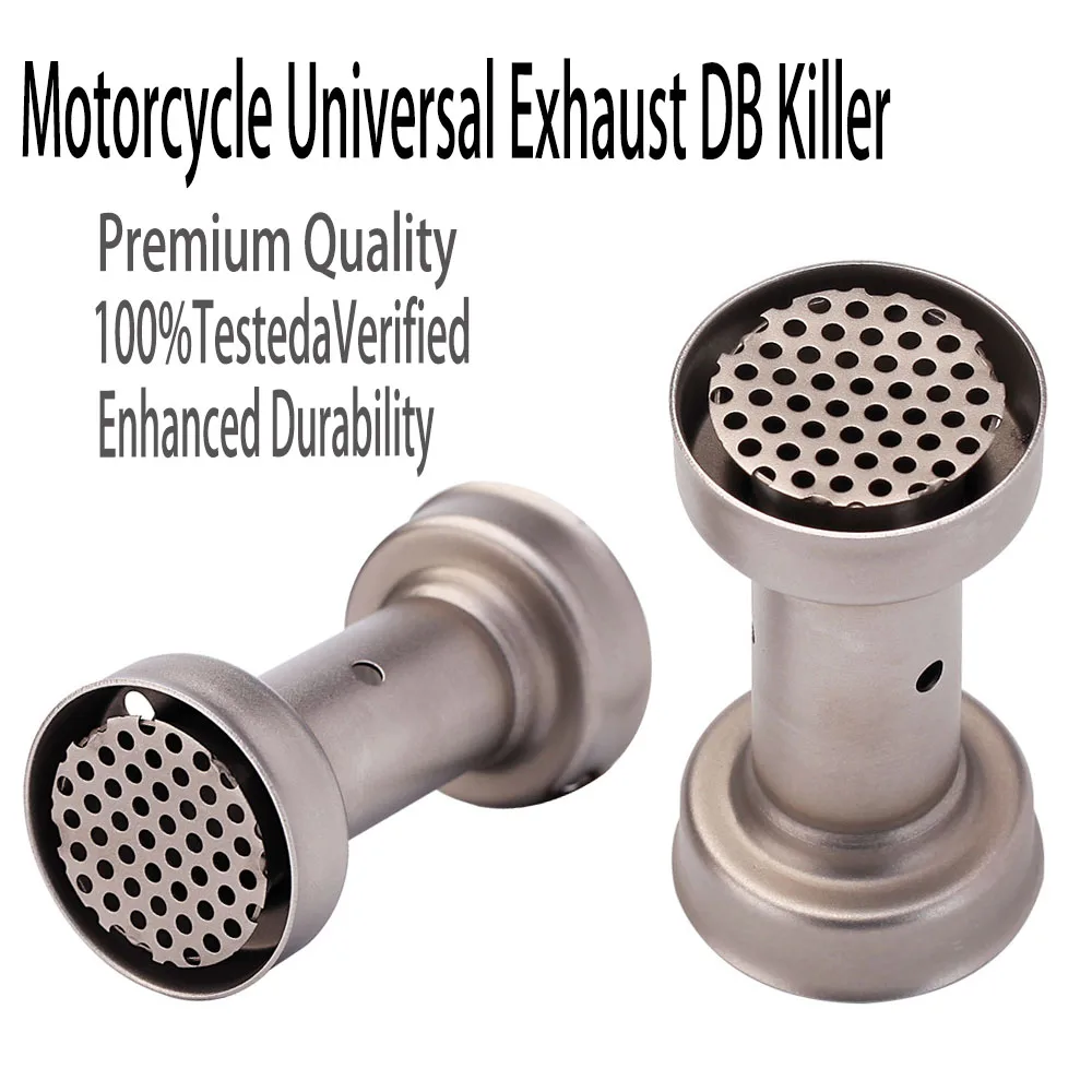 Slip On Universal Motorcycle 51mm 60mm DB Killer Catalyst Silencer Noise Sound Eliminator Exhaust Flow Moto Escape Muffler