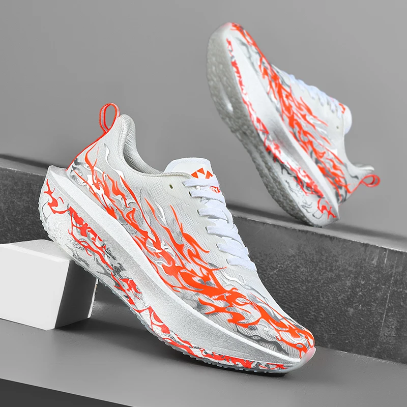 

Лидер продаж, мужские кроссовки для бега, ультралегкие кроссовки с мягкой толстой подошвой, модные дышащие унисекс уличные теннисные туфли для фитнеса