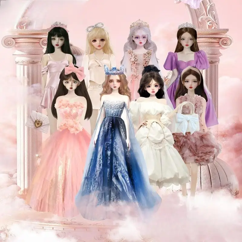 1세트 만화 핸드북 DIY 귀여운 공주 책 무절단 종이 인형 집 소녀 DIY 장난감 반복 놀이 종이 인형 조용한 책