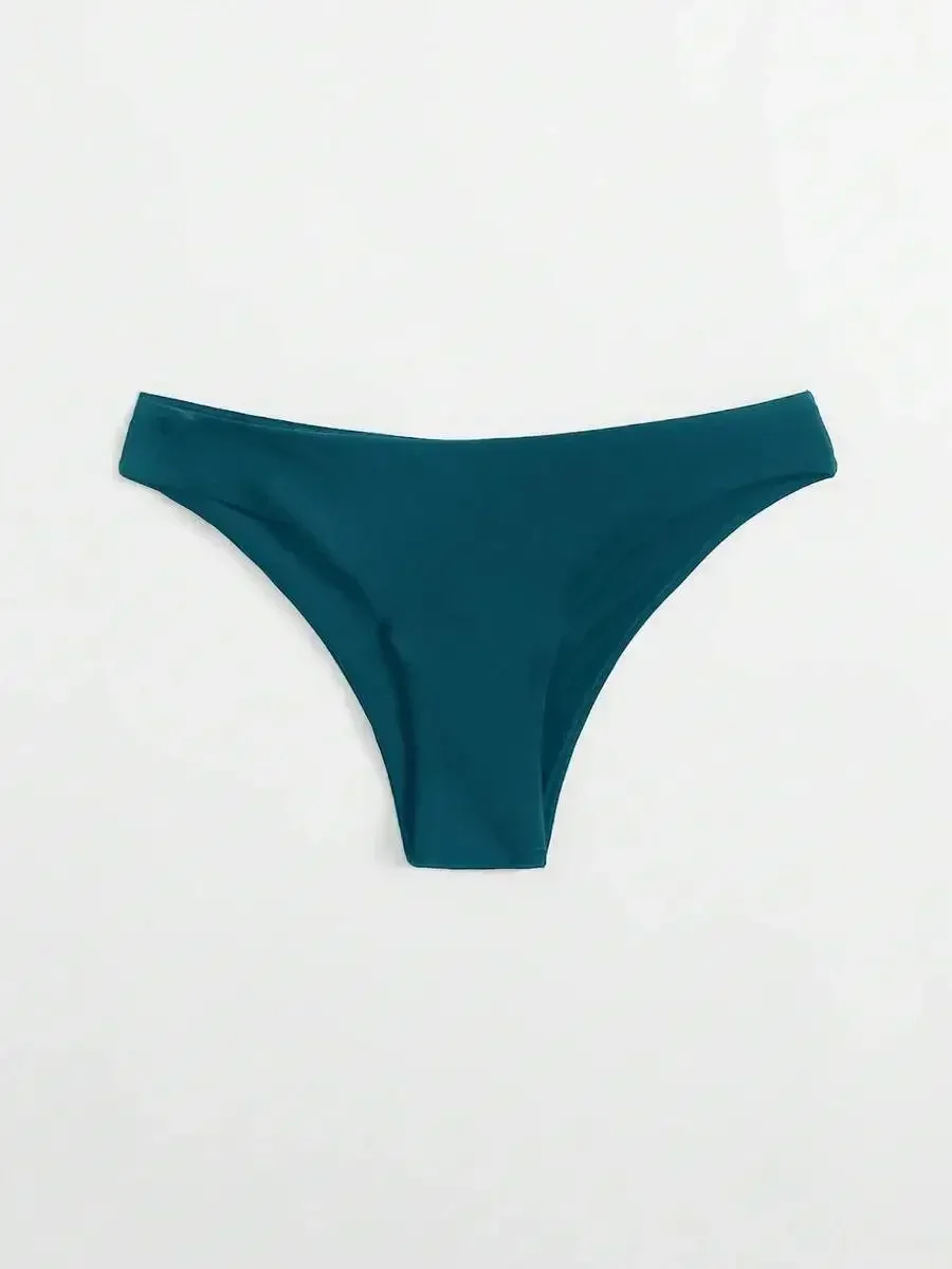 

Solid Color Bikini Bottom Swimwear For Women