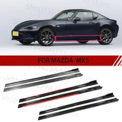 FOR Mazda MX5 2M Car Side Skirt Extension Plate Lip Separator Bumper 2.18M Racing Side Spoiler