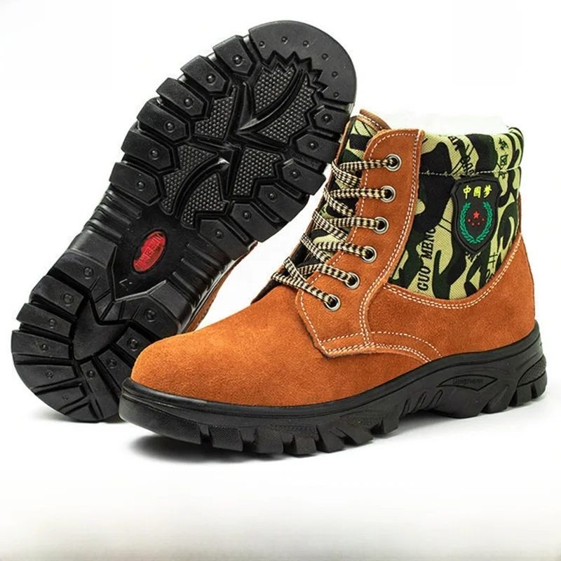 

Мужская зимняя Cotton oes Thiened Velvet Warm High-Top Se Toe с защитой от проколов и холода Удобная Northeast Sle oes