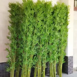 Artificial Green Bamboo Fake Bamboo Plant for Interior Partition, Green Foliage, Home Decoration, Indoor and Outdoor, 10PCs