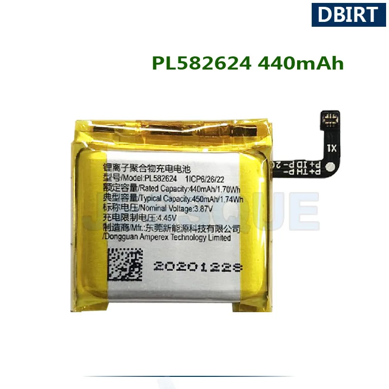 Original Replaces 440mAh PL582624 Battery For Huami AMAZFIT GTR 3 Gtr3 PRO Smart Watch