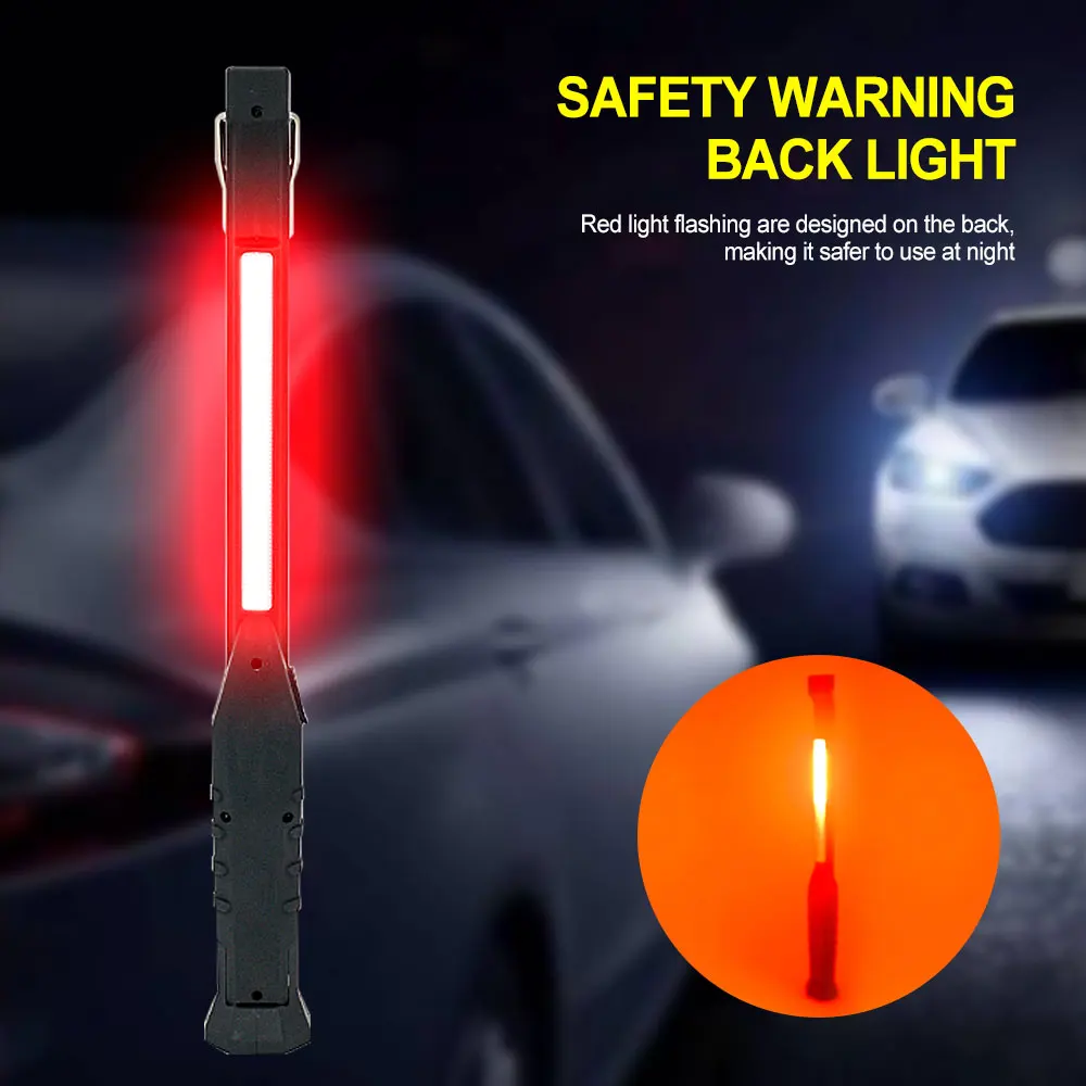 1/4PCS Rechargeable COB LED Work Light Cordless Emergency Magnetic Inspection Light Flashlight Workshop Camping Outdoor Lighting