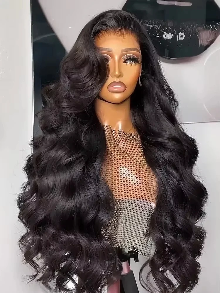 

30 32 Inch 7x5 Glueless 200 Density 13x6 HD Transparent Lace Frontal Wig Human Hair 13x4 Body Wave Lace Front Wigs For Women