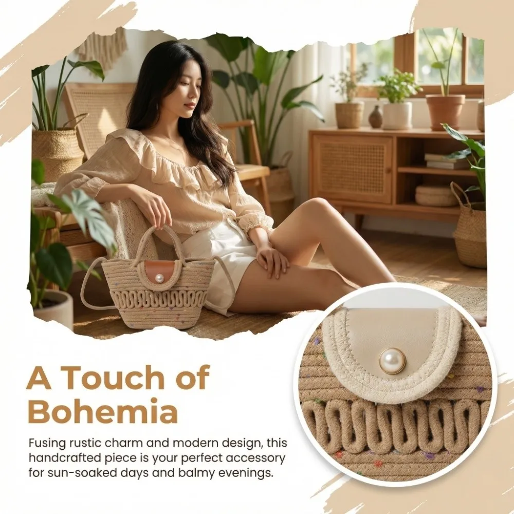 

Повседневная вместительная плетеная соломенная сумка-корзина с лентами, в французском стиле, на плечо, для девочек