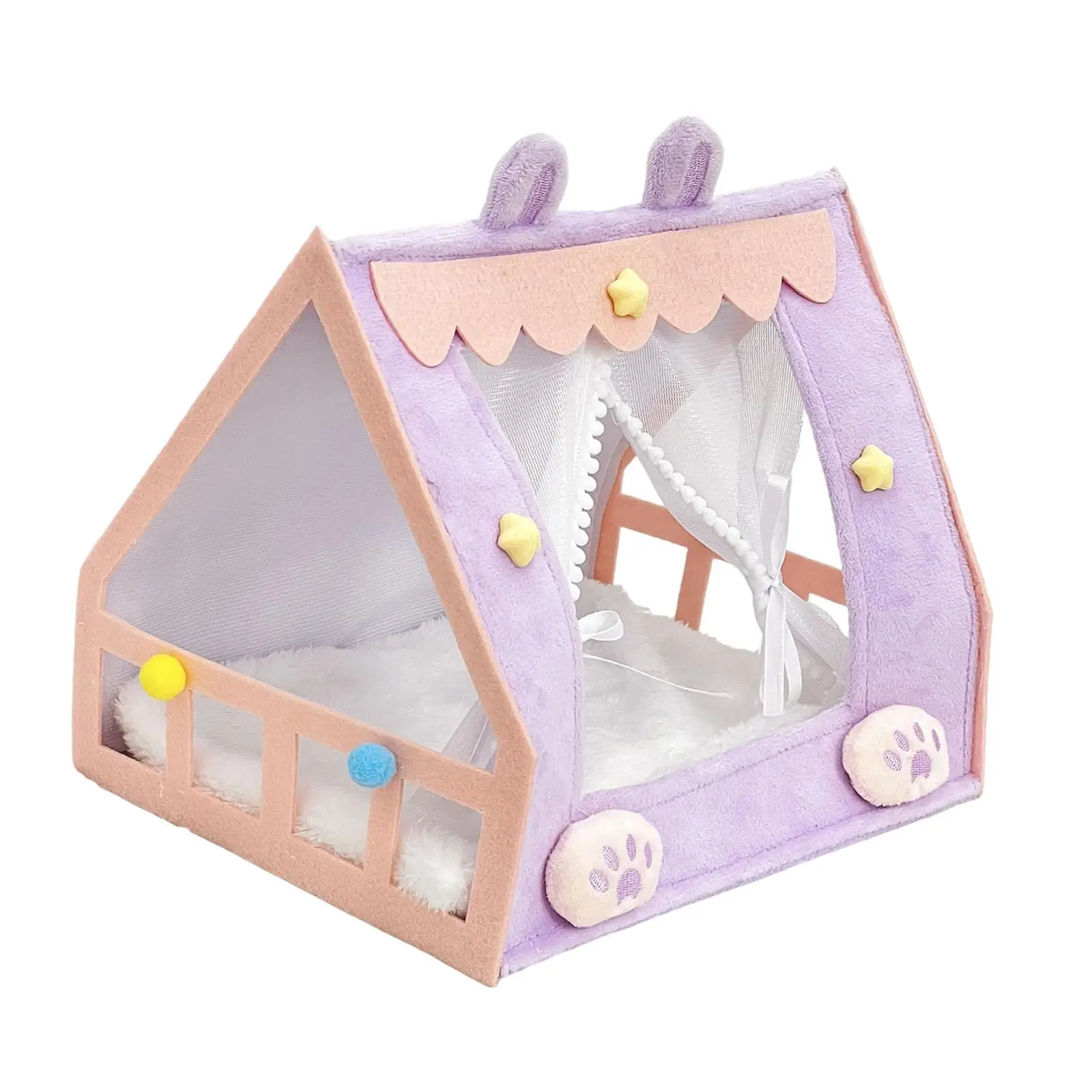 

Миниатюрная кровать-палатка для кукол, очаровательные аксессуары для кукольного домика, миниатюрная мебель для дома, 9,84x7,68x7,87 дюйма