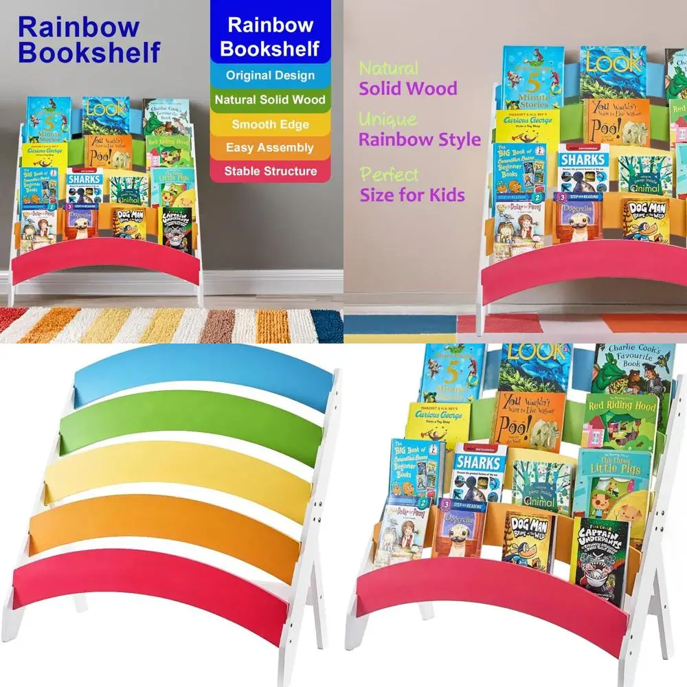 Wooden Kids Bookshe… - image