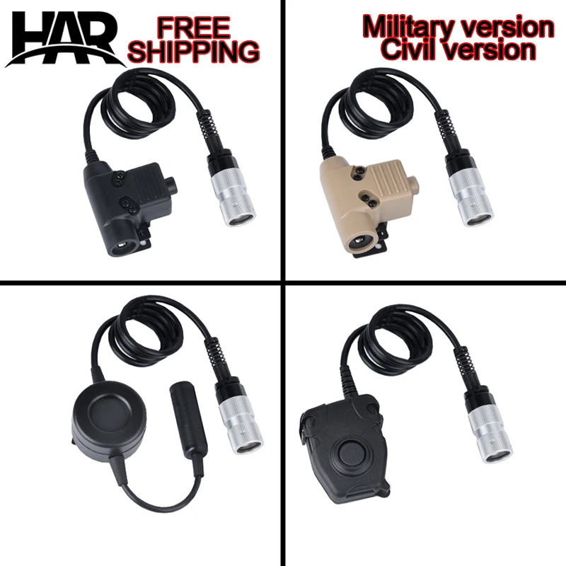 Tactical WC001 PTT Military Civil Headset Accessories For Earmor Comtac Headphone Outdoor Earphone For Baofeng Kenwood Motorola