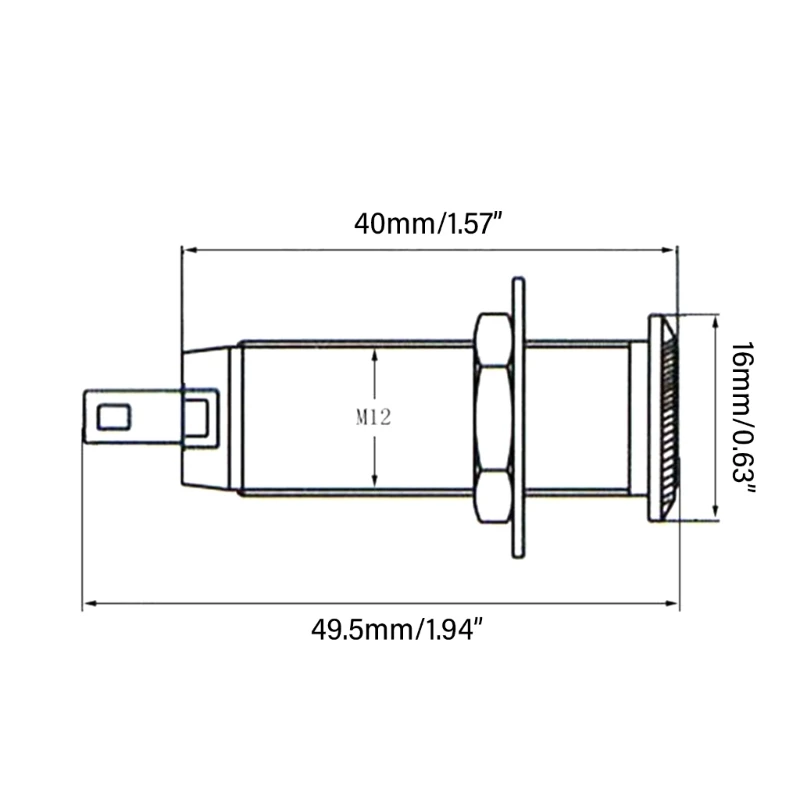 Barel Gitar Elektrik, Input/Output Silinder, Soket Berulir Panjang Aktif Mono, Aksesori Bagian Gitar