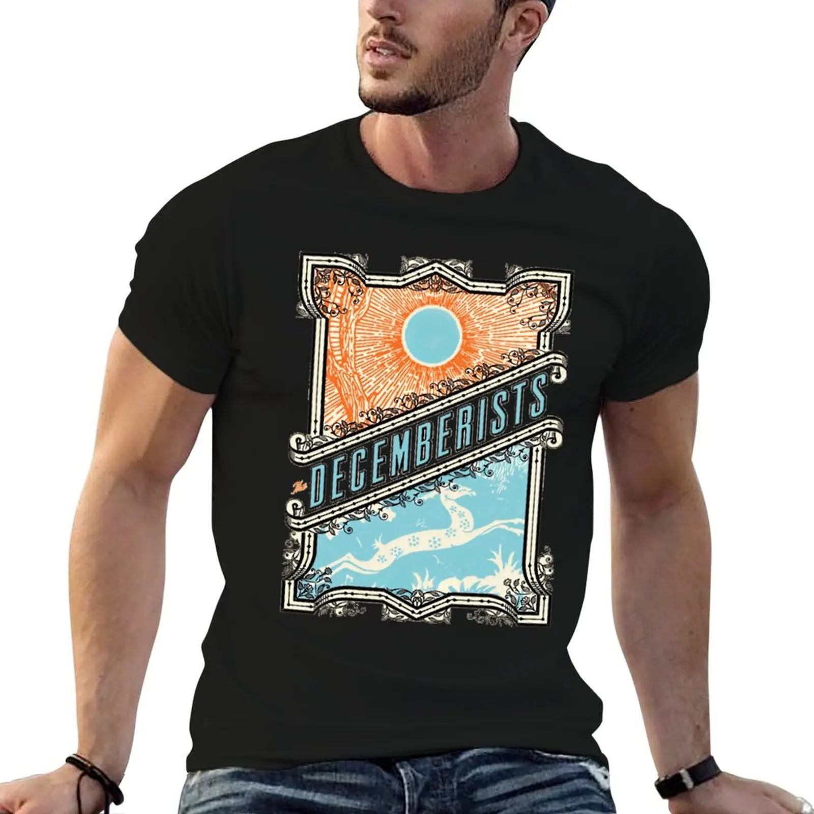 The Decemberists Deer Design \t \t T-Shirt Daily Wear Print T-Shirt