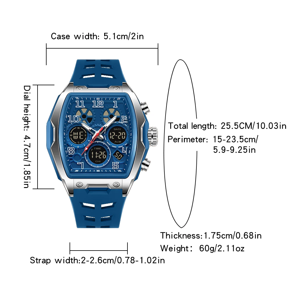 Relojes SANDA para hombre 6266 nuevo estilo barril de vino cronógrafo deportivo de moda relojes de pulsera de cuarzo luminosos reloj impermeable para hombre