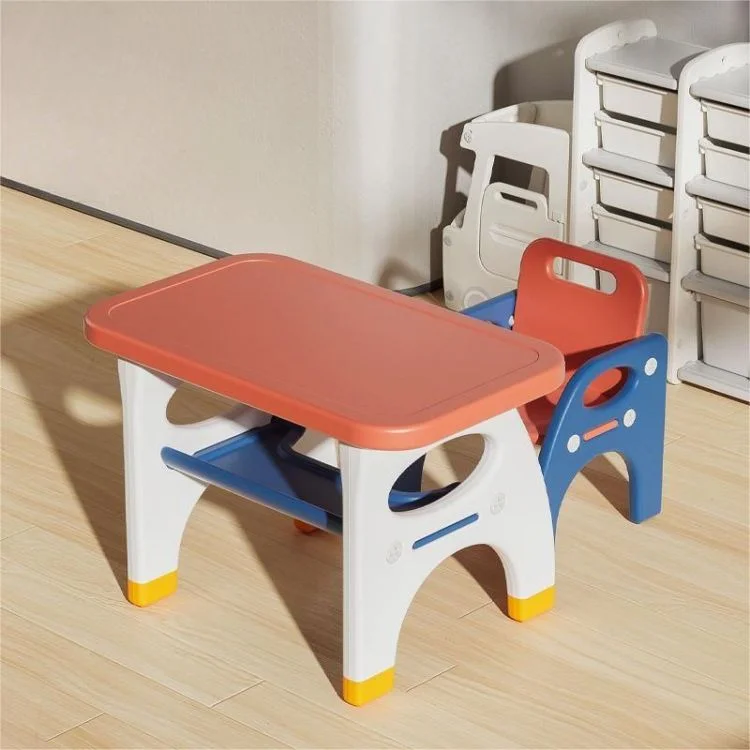 Foldable plastic baby activities ergonomic homework desk nordic children furniture study tables and chair set for kids bedroom