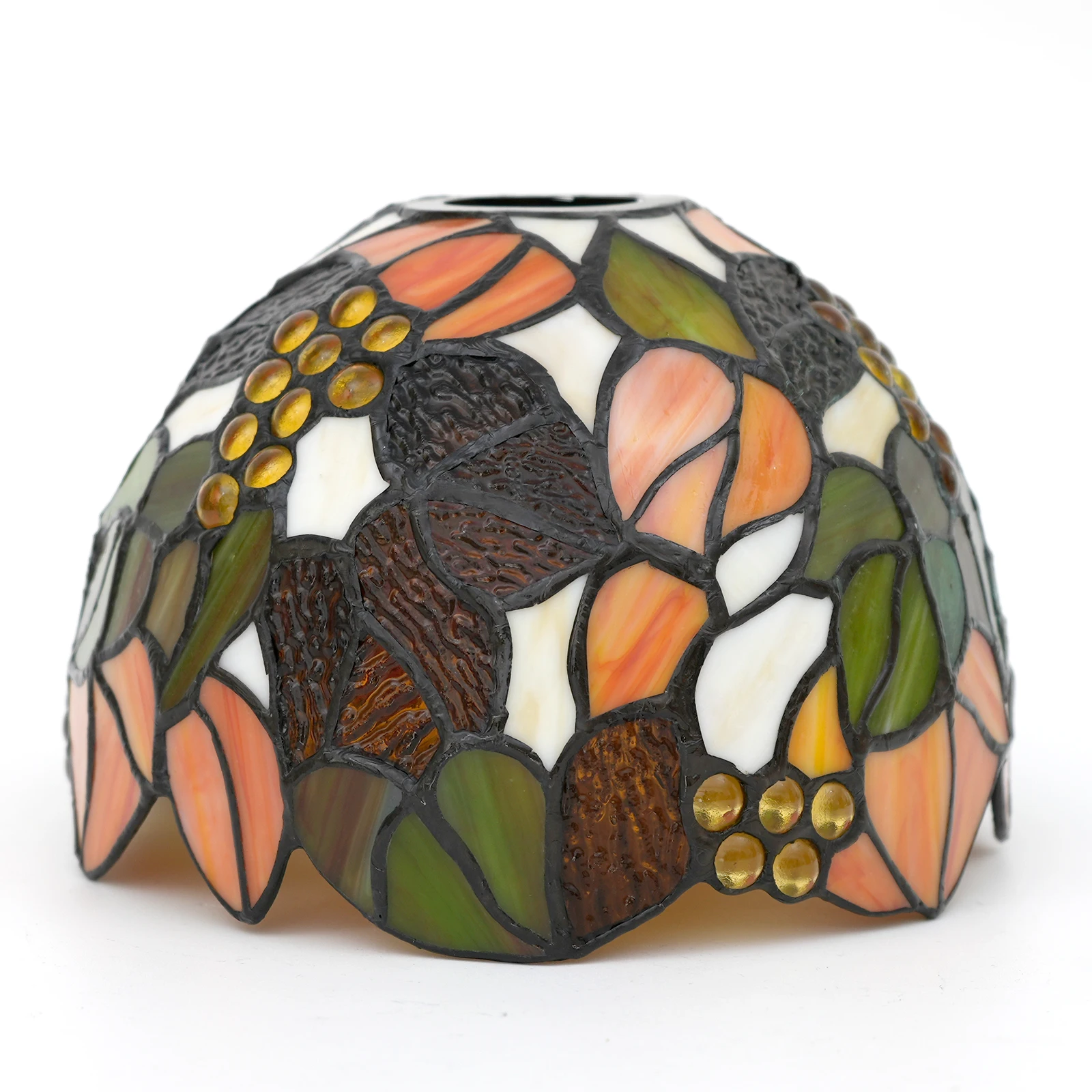 

Vintage Mosaic glass lamp shade, diameter 20cm suitable for indoor ceiling lamp shade replacement, handmade art lamp shade