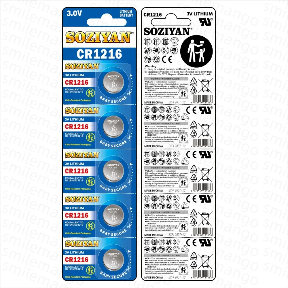 2PCS-50PCS CR1216 Lithium Button Battery BR1216 LM1216 DL1216 CR 1216 5034LC ECR1216 Coin Cell Watch Batteries for Toy Remote