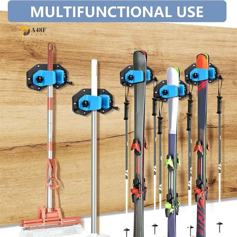 

A48F-Ski Snowboard Wall Rack Multifunctional Snowboard Wall Hanger Ski Snowboard Display For Indoor Home Snowboard