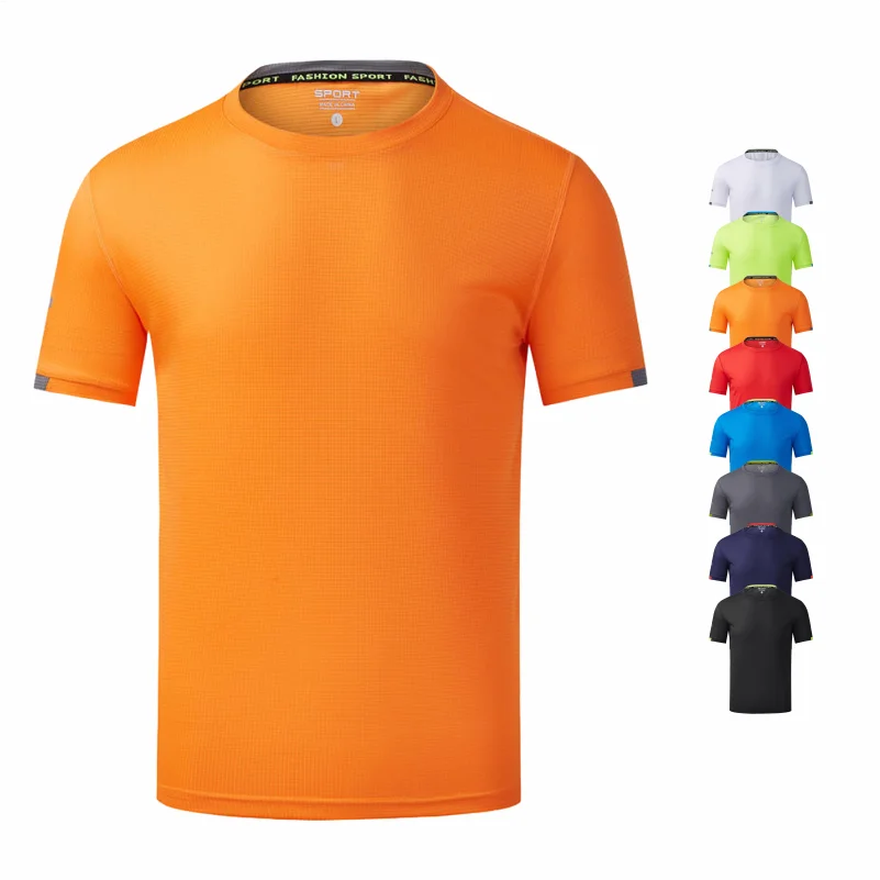 Quick Drying Round Neck T-shirt With Short Sleeves Breathable Fitness And Leisure Team Wear Running Shirt For Men And Women