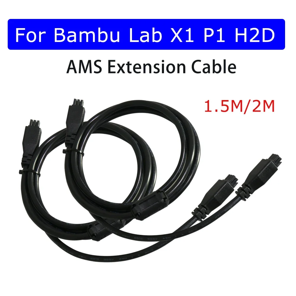 

Bambu Bus Cable H2D X1C P1S 3D-принтер 6-контактный кабель для передачи данных AMS HUB Connection AMS 1,5 метра для Bambu Lab H2D AMS HUB Обновление деталей
