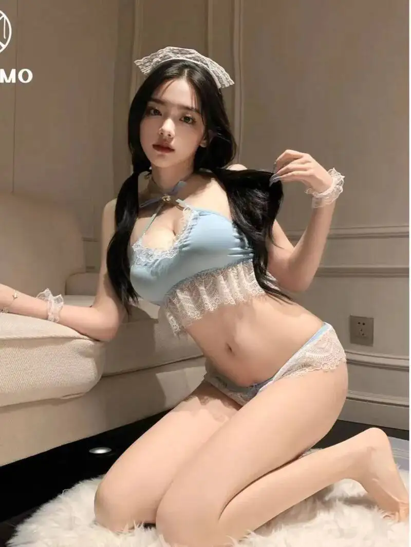 

Короткие комплекты Pure Desire Bell с бантом и кружевной каймой, с висячим вырезом, открытой спиной, глубоким V-образным вырезом, на груди, без рукавов, короткие комплекты, очаровательные, элегантные JGQG