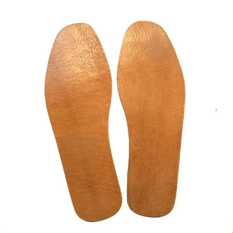 Men Leather Shoe Insoles Sweat Absorbing Breathable Deodorant Replacement Inner Cushion Pads for Business Dress Shoes