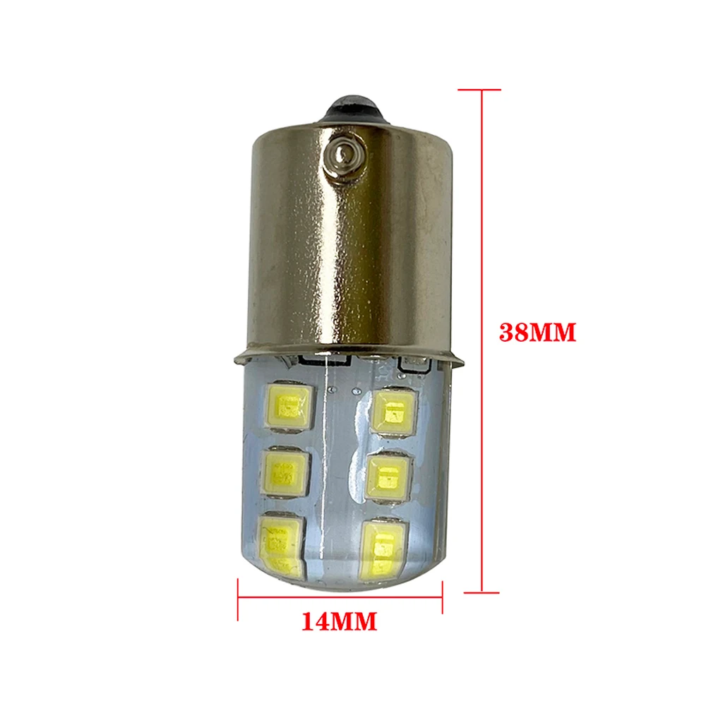 

200pcs Silicone 12 SMD 2835 1156 BA15S 1157 BA15D LED Car S25 P21W turn signal light stop parking lamp DC 12V