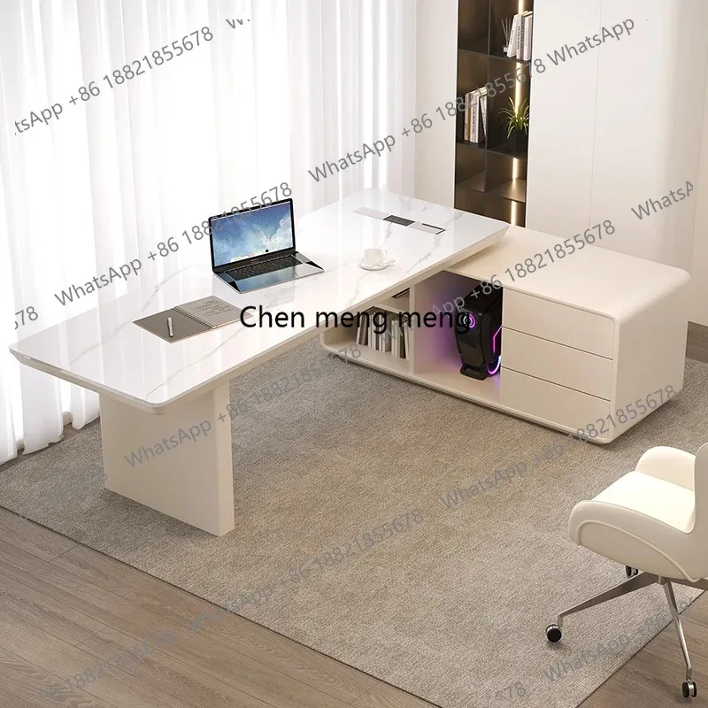 

Угловой офисный стол L-образной формы для руководителя, современный деревянный компьютерный стол для кабинета, стильная офисная мебель, экономия пространства