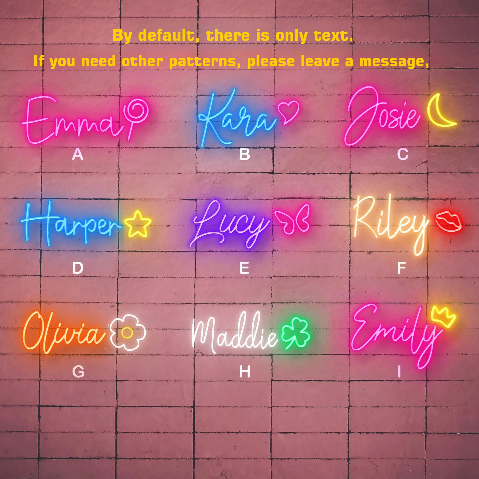 Custom Name LED Neon Sign - Adjustable Brightness Night Light, USB Powered Ideal for Birthday Wedding & Bedroom Wall Lighting